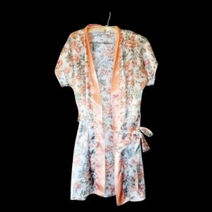 Pinx Vintage Y2k Cottagecore Floral Robe Lingerie S Small Valentine's Day ❤️
